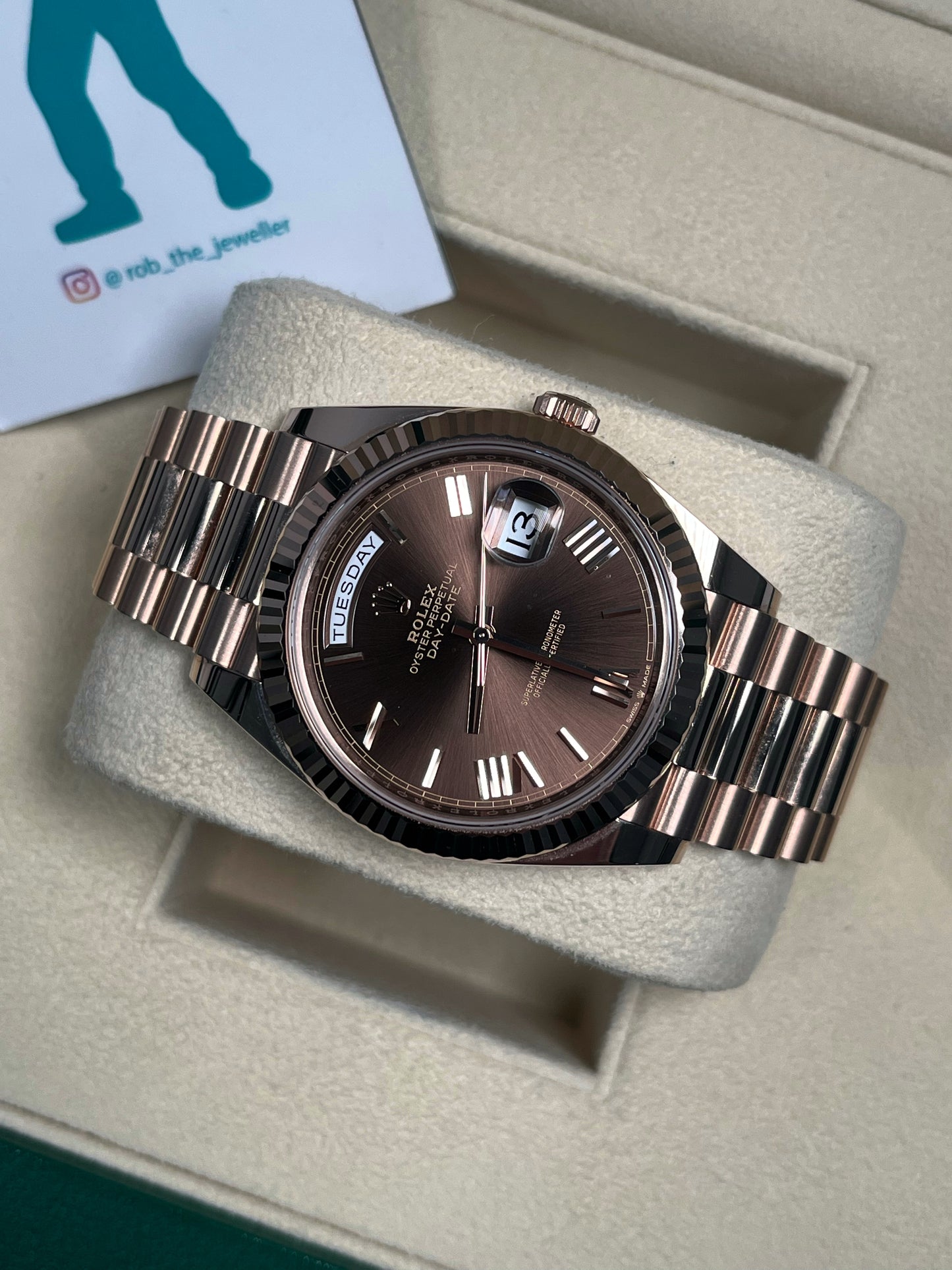 Rolex Day-Date Chocolate Dial Year: 2023