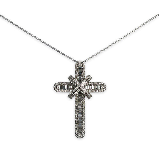 Baguette Cross Necklace