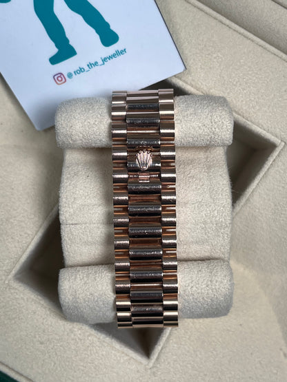 Rolex Day-Date Chocolate Dial Diamond Bezel Year: 2023