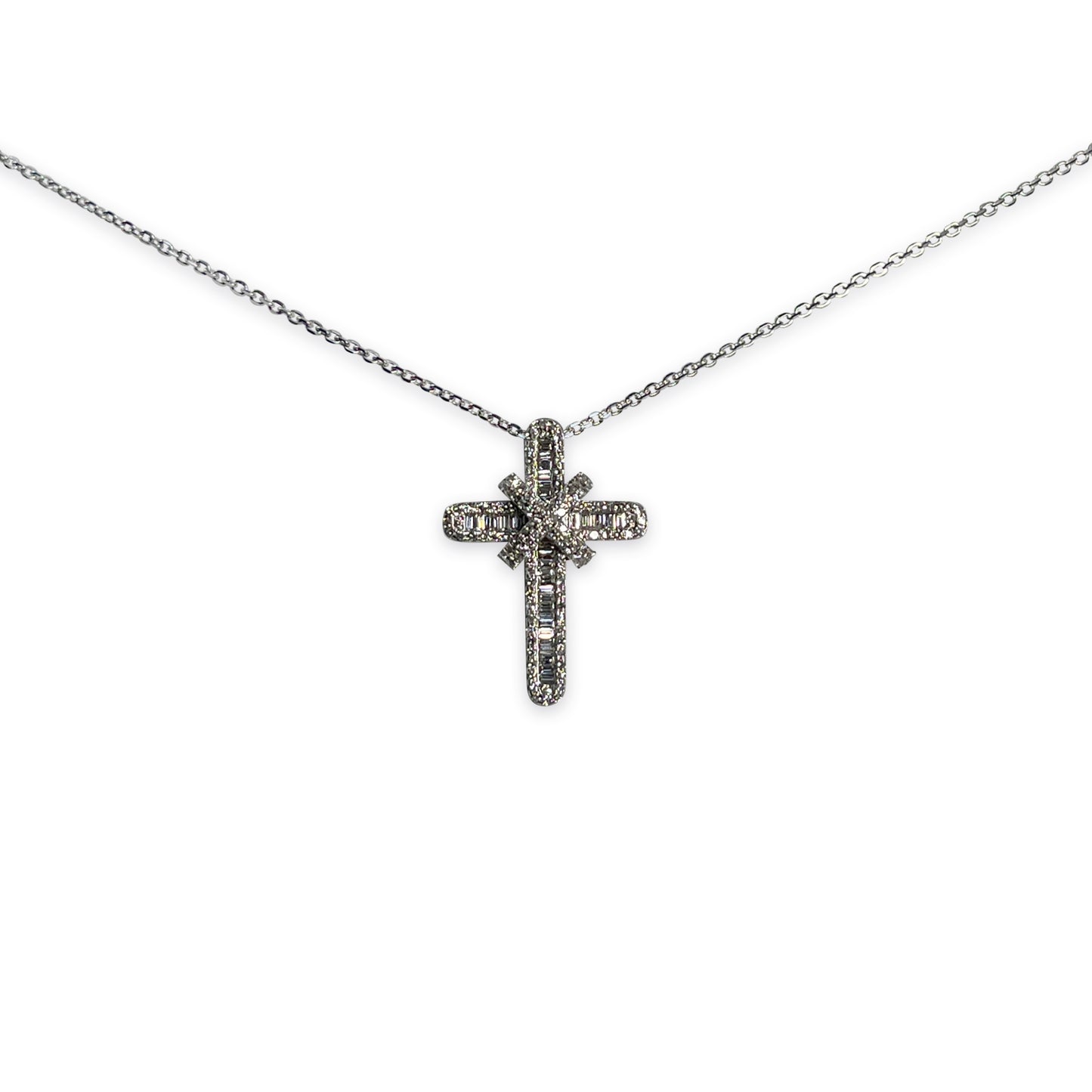 Baguette Cross Necklace